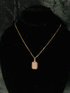 Royal Blush Pink Stone Pendant Necklace