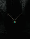 Royal Teal Green Stone Pendant Necklace