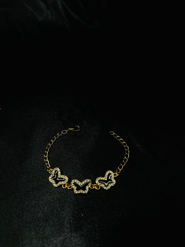Butterfly-Shaped Charm Bracelet