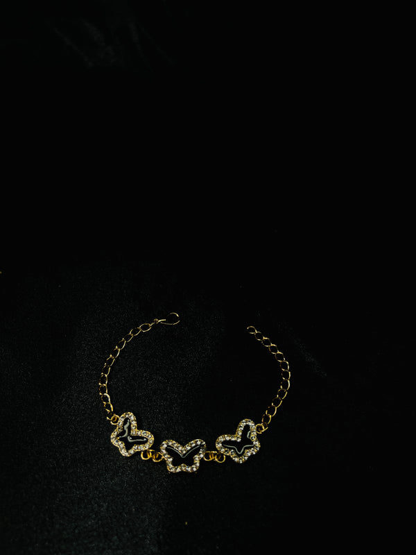 Butterfly-Shaped Charm Bracelet