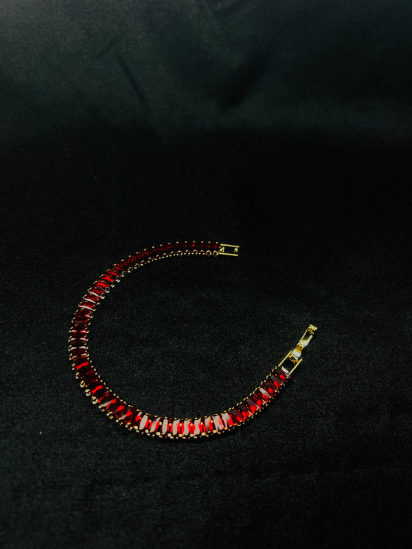 Red Tennis Bracelet.