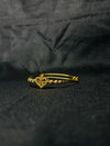 Gold-Plated Bangle With Heart Charm
