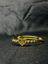 Gold-Plated Bangle With Heart Charm