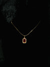 Royal Red Stone Pendant Necklace