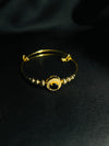 Gold-Plated Bangle with Black & White Crystals