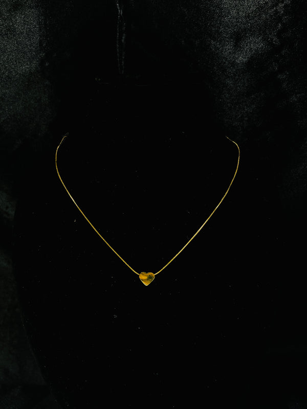 Gold-Plated Heart Pendant Necklace
