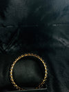 Gold-Toned Tennis Bracelet With Black Stones