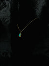 Royal Teal Green Stone Pendant Necklace
