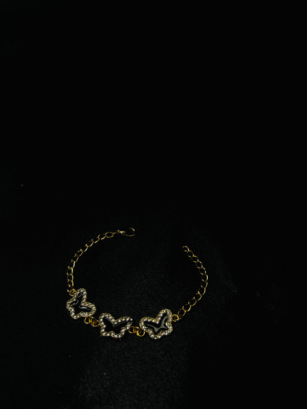 Butterfly-Shaped Charm Bracelet