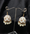 Oxidized White Bell Jhumki